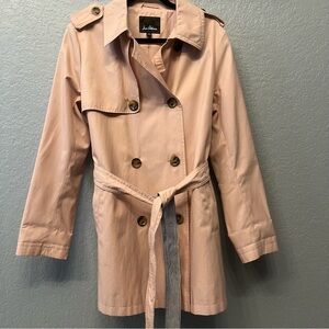 Sam Edelman double breasted trench coat blush Belted Size XL